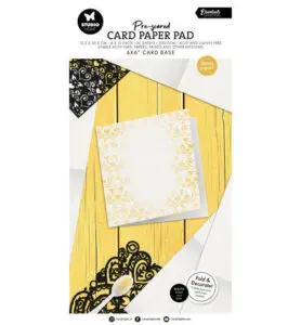 Kaart paperpad  voor gerild wit/geel