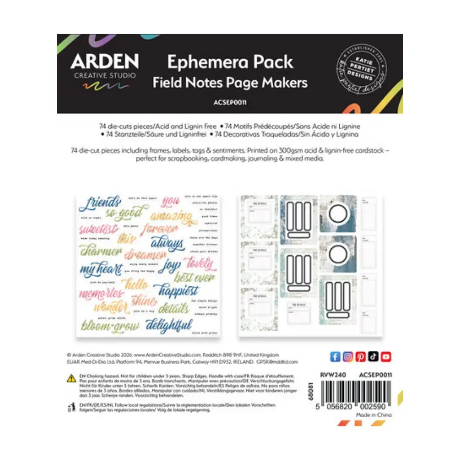 Ephemera Field Notes Page Makers