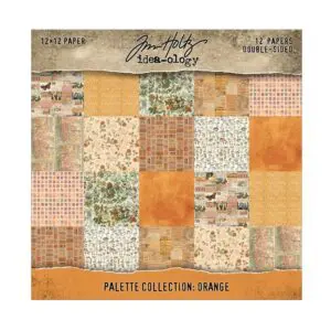Designpapier palette orange  30,5 x 30,5 cm