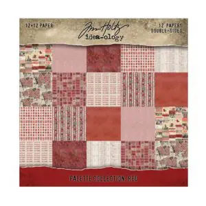 Designpapier palette red  30,5 x 30,5 cm