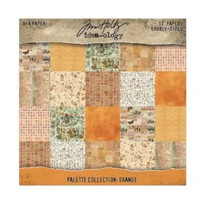 Designpapier palette orange 20 x 20 cm