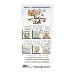 Cozy Colouring Cards Set spring animals