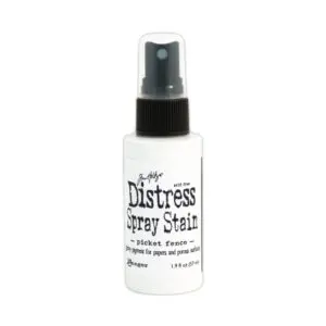 Distress Spray Stain Picket Fence