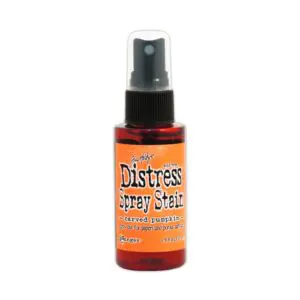 Distress Spray Stain Carved Pumpkin