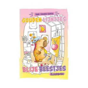 Kleurboek gouden lijntjes – blije beestjes
