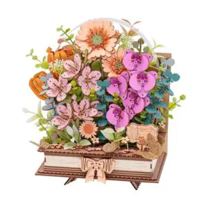 3d puzzel bloeiende boek