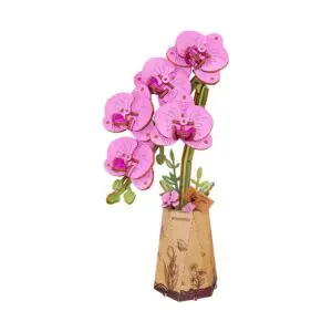 3d puzzel paarse vlinderorchide