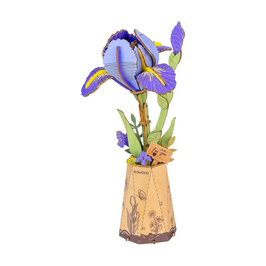 3d puzzel paarse iris