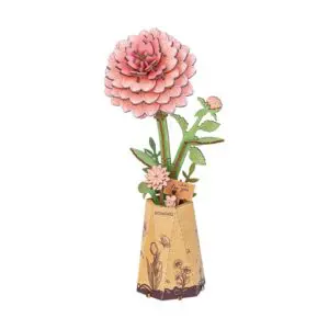 3d puzzel roze dahlia