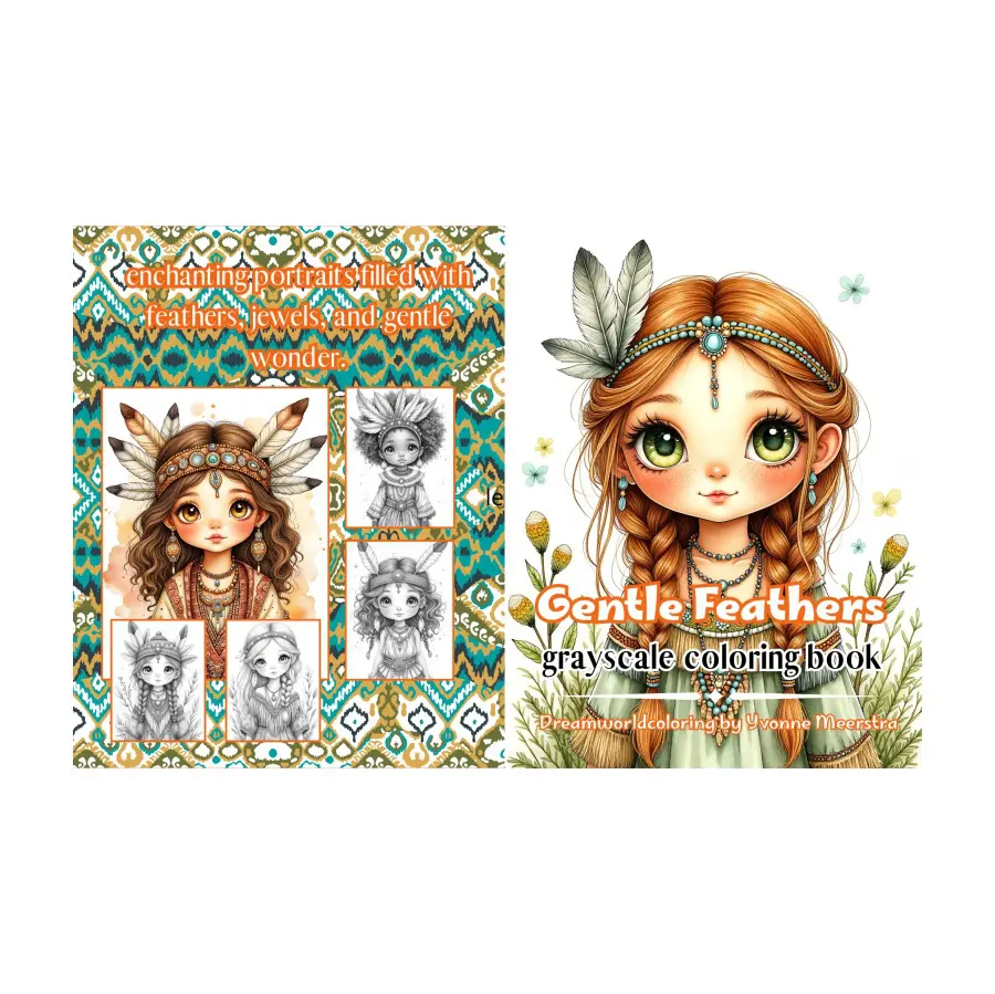 Kleurboek gentle feathers