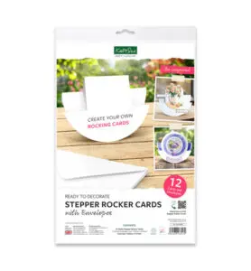 Stepper schommel kaarten en enveloppen wit