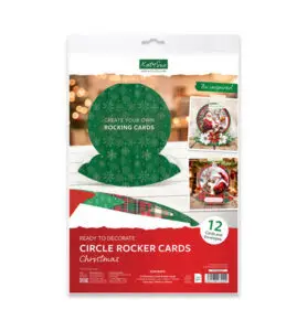 Cirkel schommel kaarten en enveloppen kerst