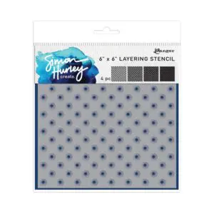 Layering stencil polka dots