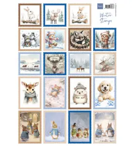 Knipvel winter postzegels