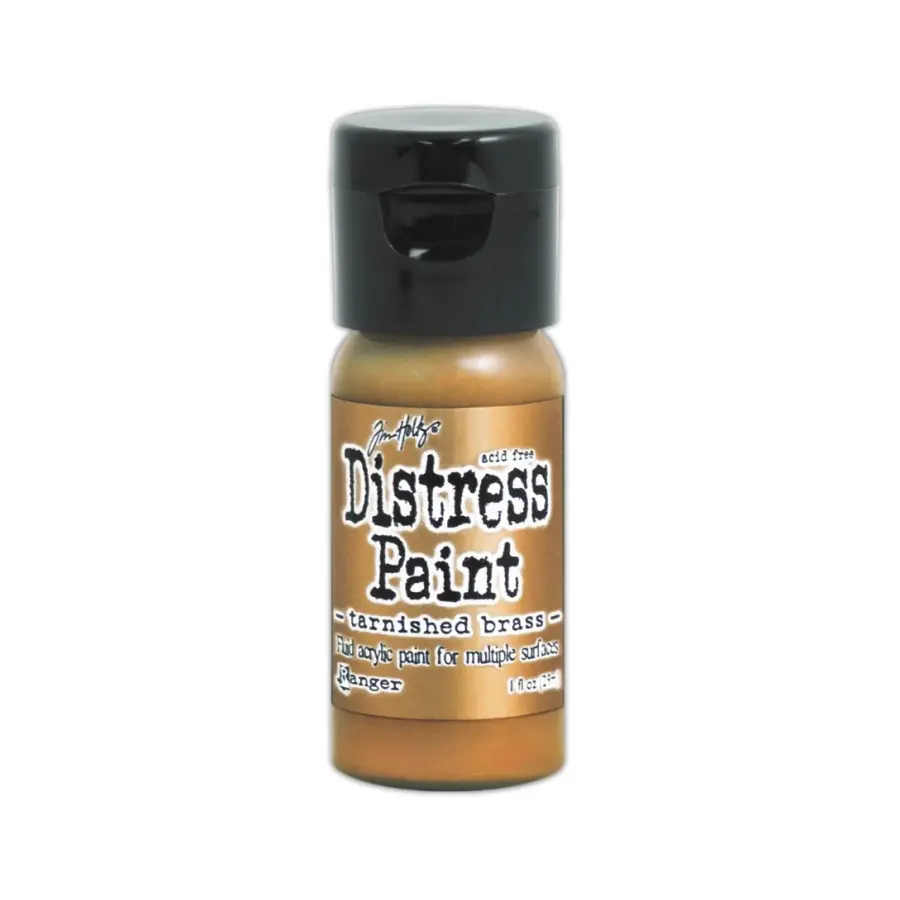 Distress Paint tarnished brass