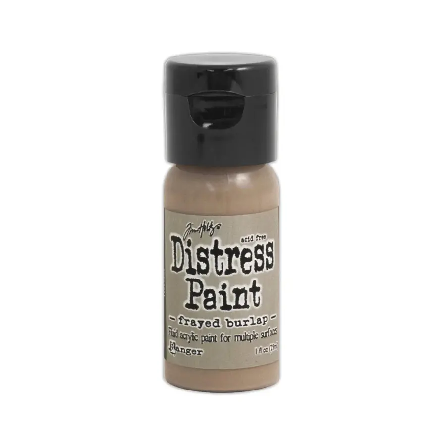 Distress Paint frayed burlap