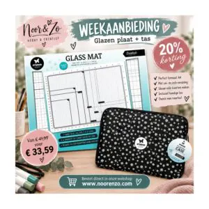 Glasplaat A4 met tas