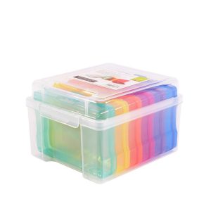 Opbergbox gekleurd met 6 cassettes