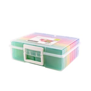 Opbergbox gekleurd met 16 cassettes