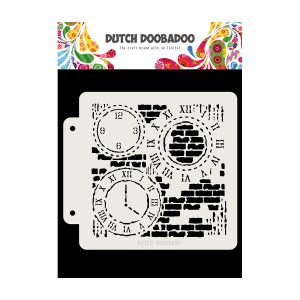 mask grunge clock