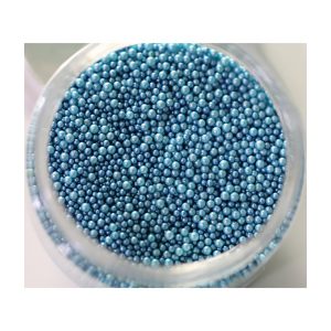 Schudmateriaal flower pearls blauw