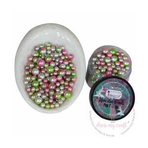 Schudmateriaal bead roze & groen