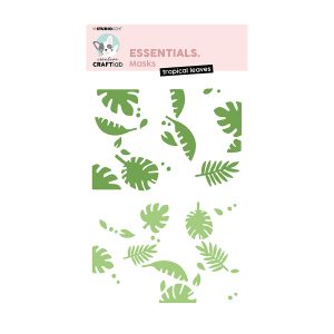 Layering stencil tropical leaves