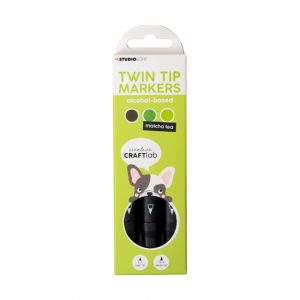 Twin tip markers matcha tea