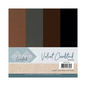 Cardstock velvet bruin / grijs