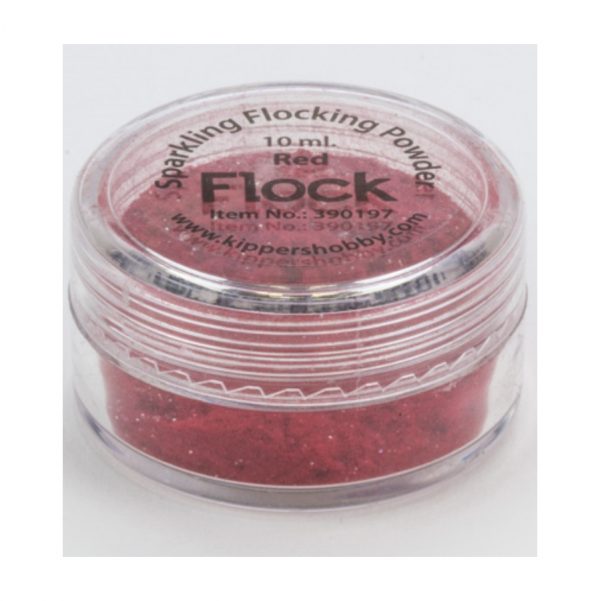 Flock sparkling powder red