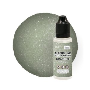 Alcohol inkt graphite glitter accents