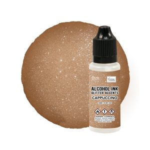 Alcohol inkt cappucino glitter accents