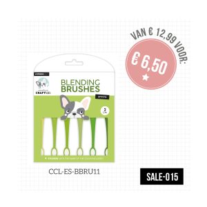 Sale-015 blending brushes 2 cm greens