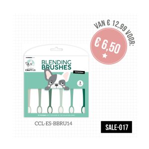 Sale-017 blending brushes 2 cm turquioses