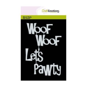 Stencil woof let‘s pawty
