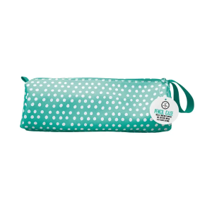 Pencil Case Turquoise with white dots