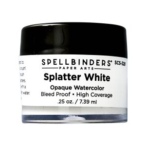 Splatter white opaque watercolor