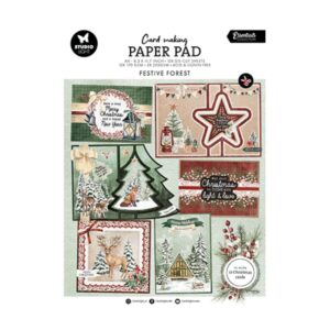 Card making pad festive forest