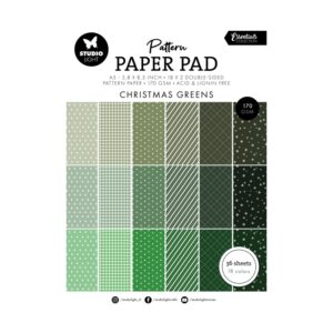 Paperpad christmas greens pattern