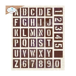 Stansmal stencil alphabet