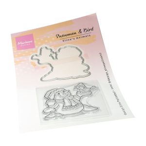 Stempel snowman & Bird