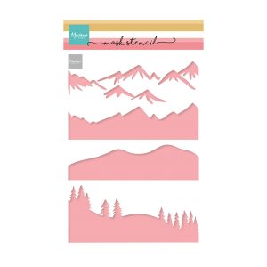 Stencil mountain scenery