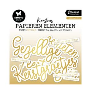 Foiled kerstwensen goud