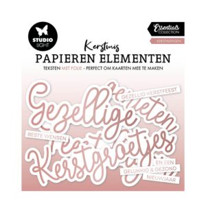 Foiled kerstwensen rosegoud