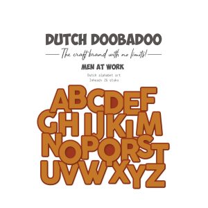 Dutch alphabet art men at work