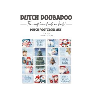 Dutch postzegel art winter