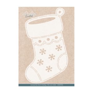 Stencil frosted gold sock