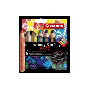 Woody 3 in 1 potloden 6 st.