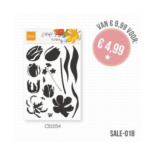 Sale-018 stempel colorful silhouettes tulips