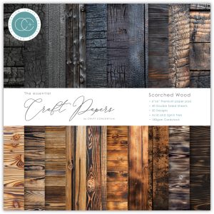 Designpapier scorched wood